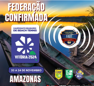 Amazonas também confirma presença no Campeonato Brasileiro de Beach Tennis 2024!